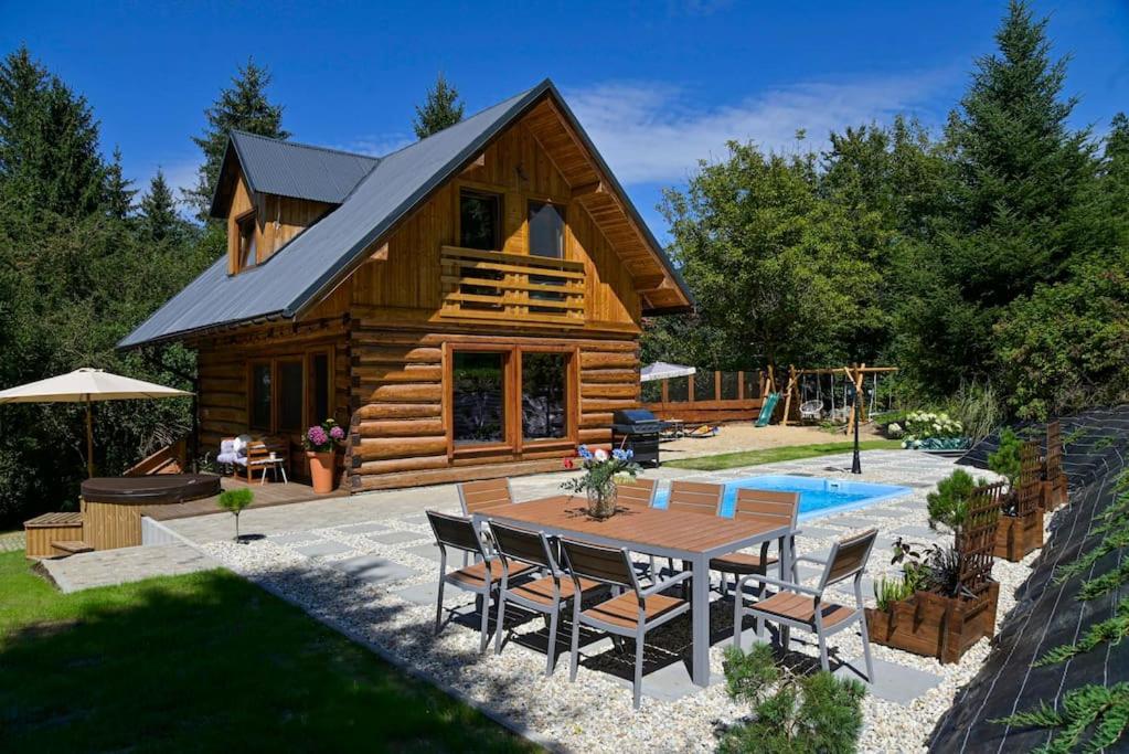 Polana Slowikowa 5 Star- Domek W Gorach Z Jacuzzi, Sauna,Basen,Ogrod Z Lasem, Kominek I Narty Stroza  Dış mekan fotoğraf